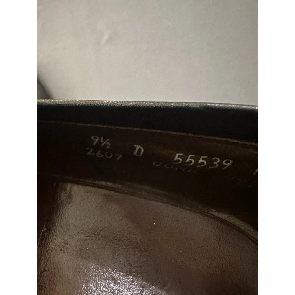 ALLEN EDMONDS Lizard Leather Clayton Tassel Loafer Black Size 9.5 D